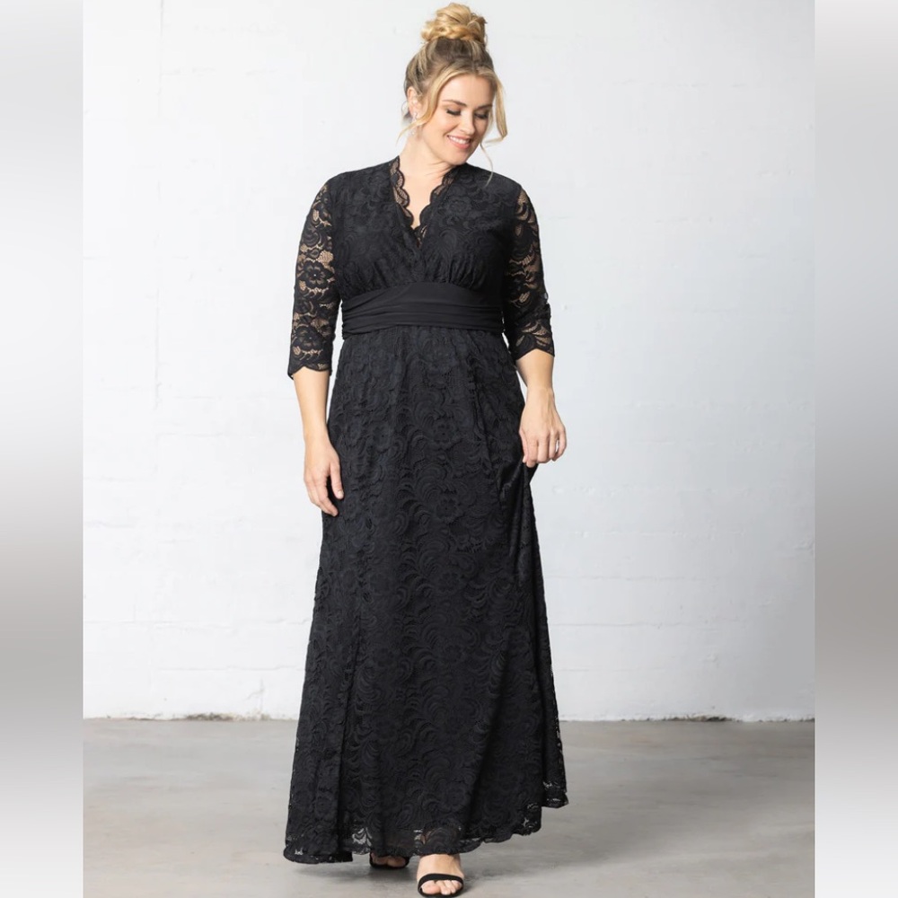Black Lace Kiyonna Formal Gown